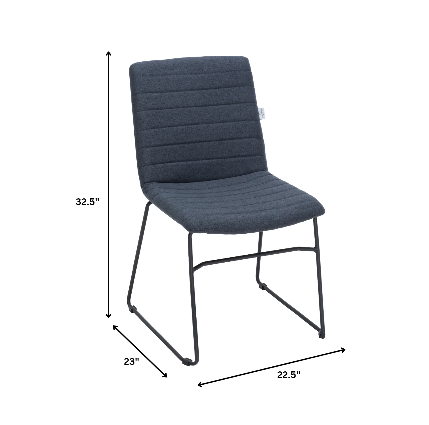 Zylar Series Office Guest Chair in Dark Blue Fabric