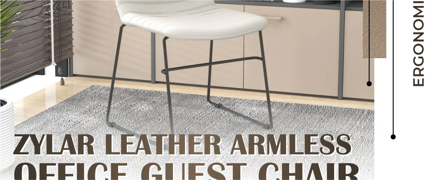 Zylar Series Office Guest Chair in Tan Leather