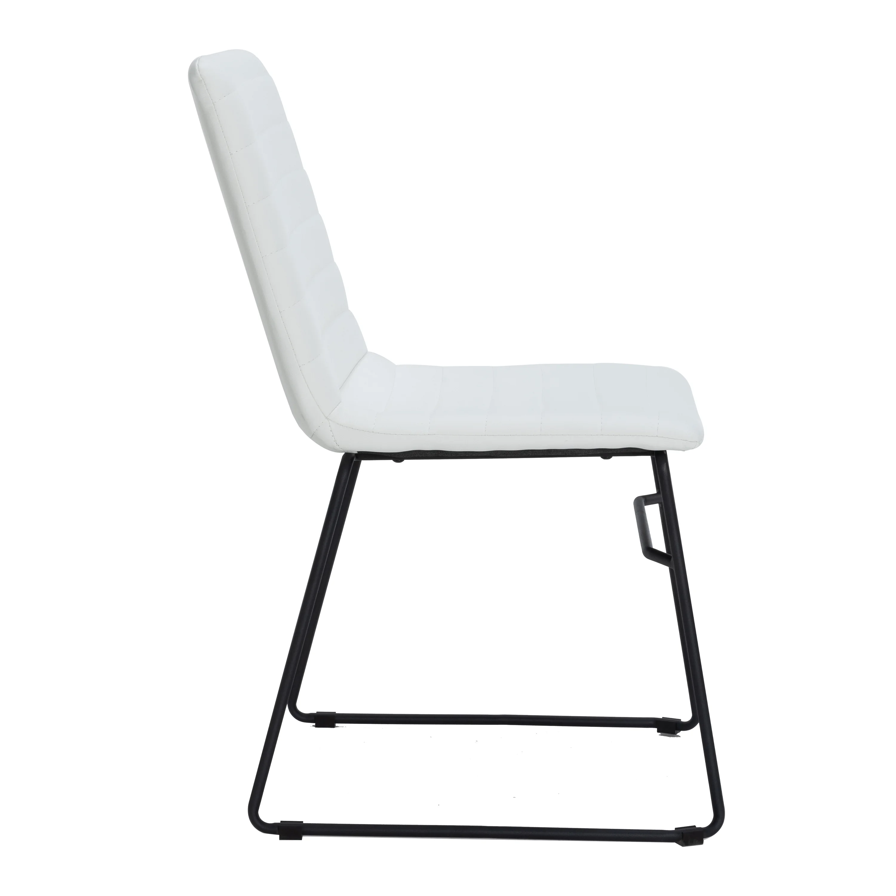 Zylar Series Office Guest Chair in White Leather