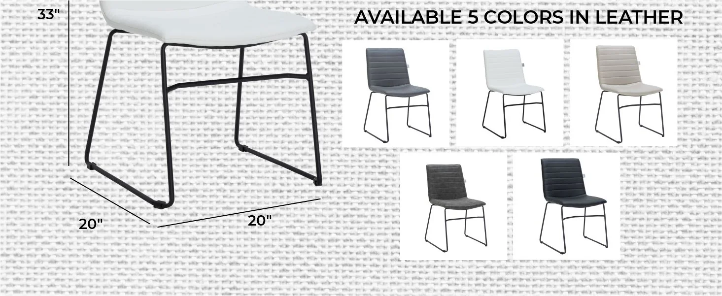 Zylar Series Office Guest Chair in White Leather