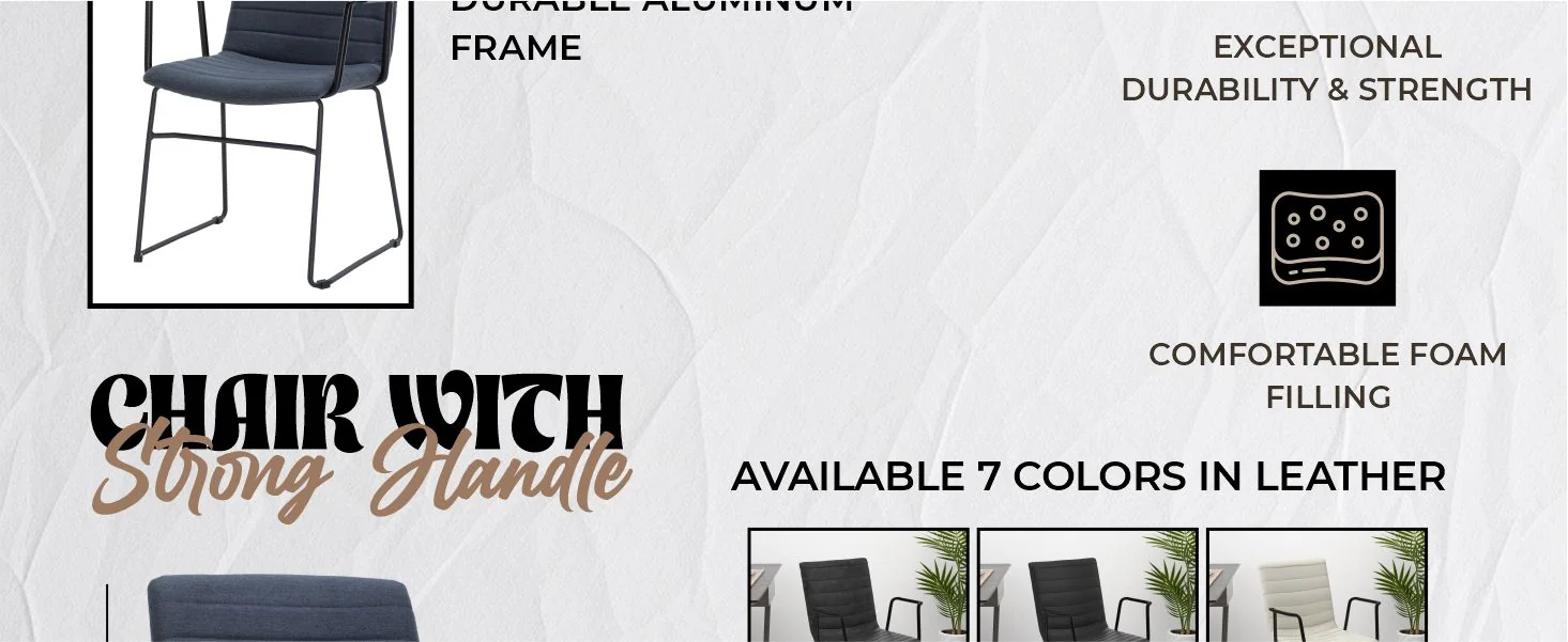 Zylar Series Office Guest Arm Chair in Dark Blue Fabric