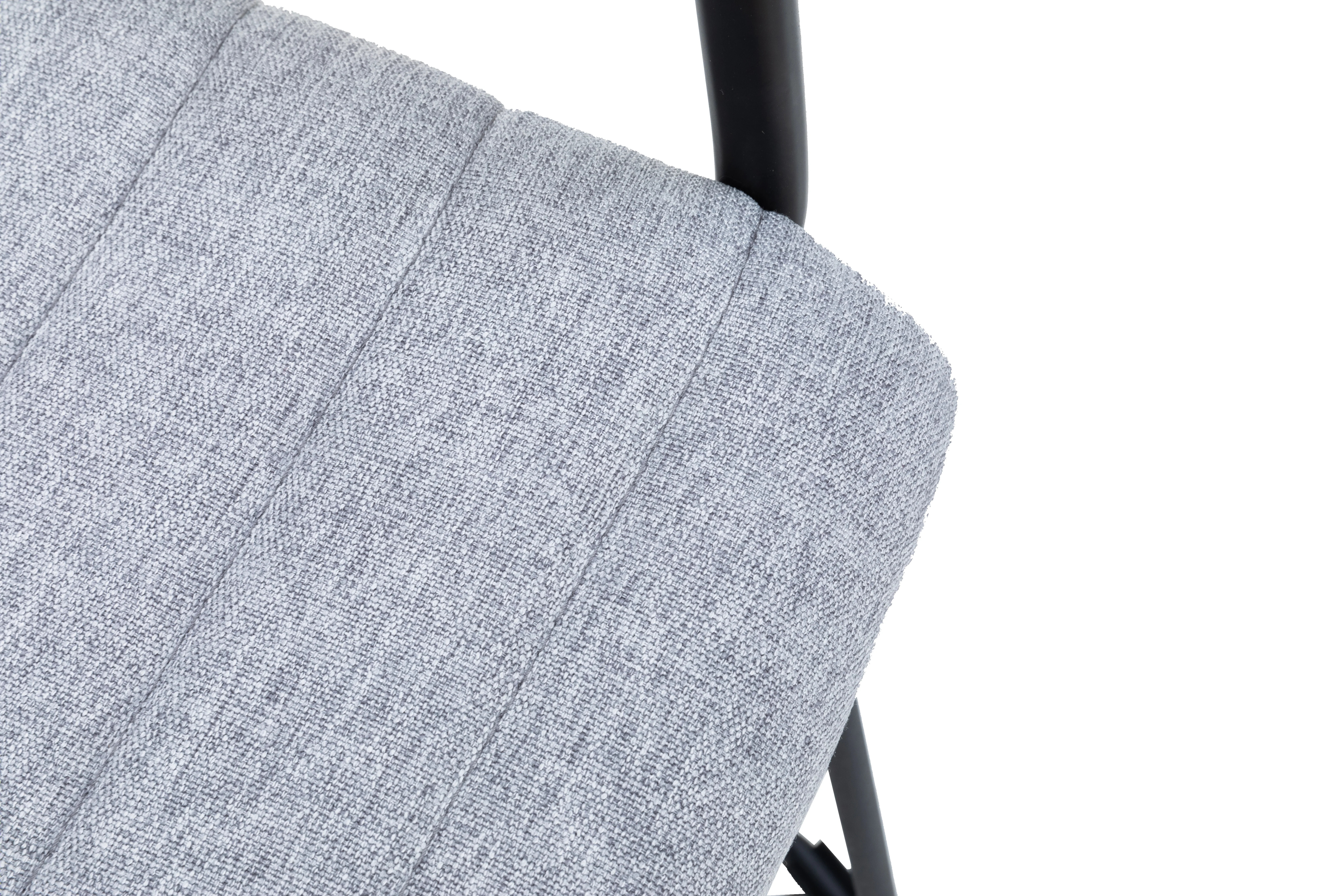 Zylar Series Office Guest Arm Chair in Grey Fabric