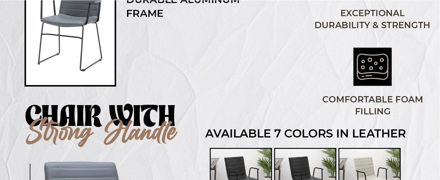 Zylar Series Office Guest Arm Chair in Grey Leather