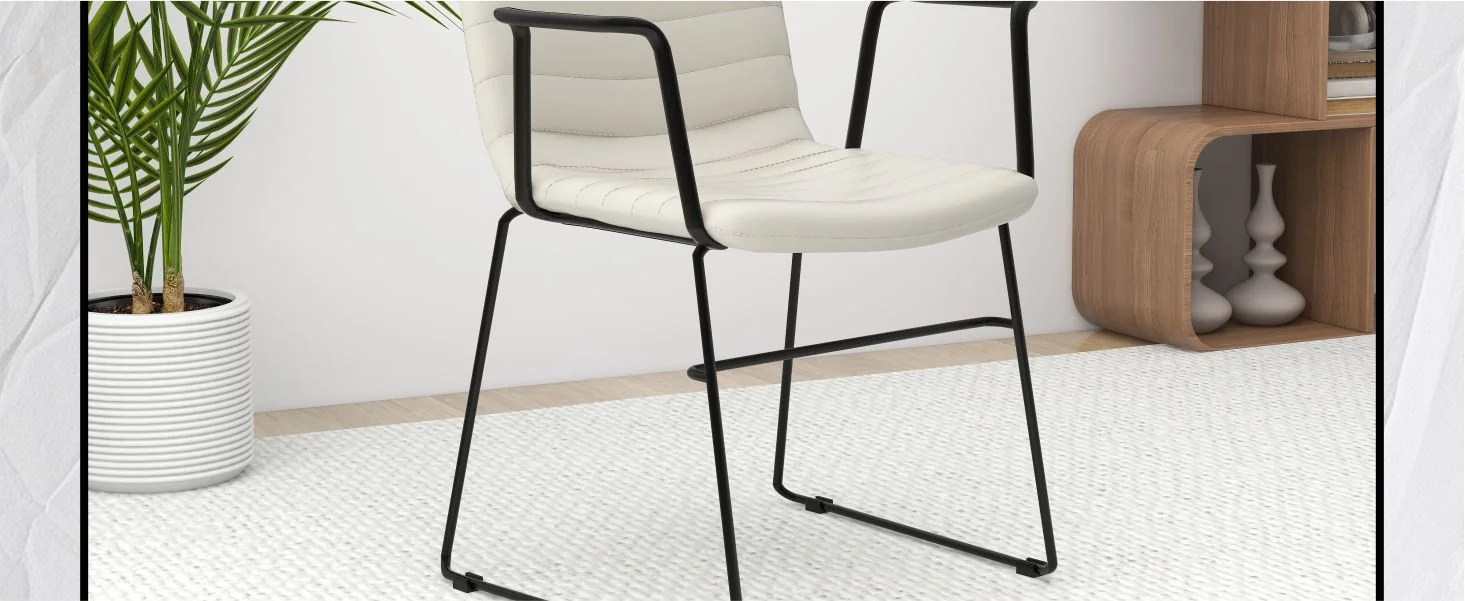 Zylar Series Office Guest Arm Chair in Tan Leather