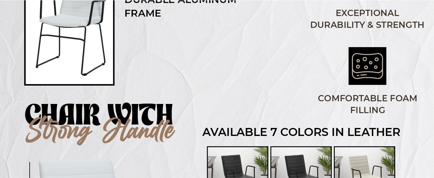 Zylar Series Office Guest Arm Chair in White Leather