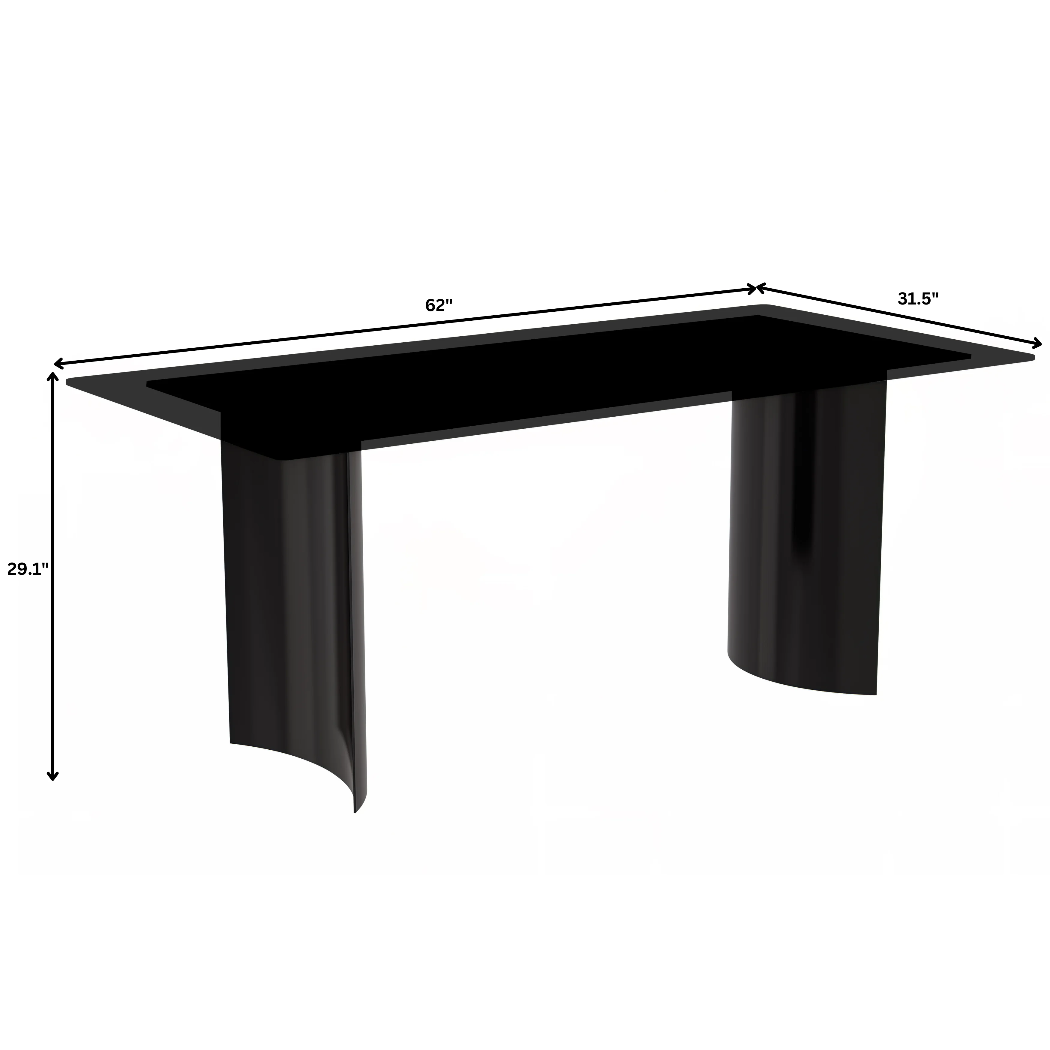 Zevro Series Round Dining Table Black Base with 60 Round Solid White Sintered Stone Top