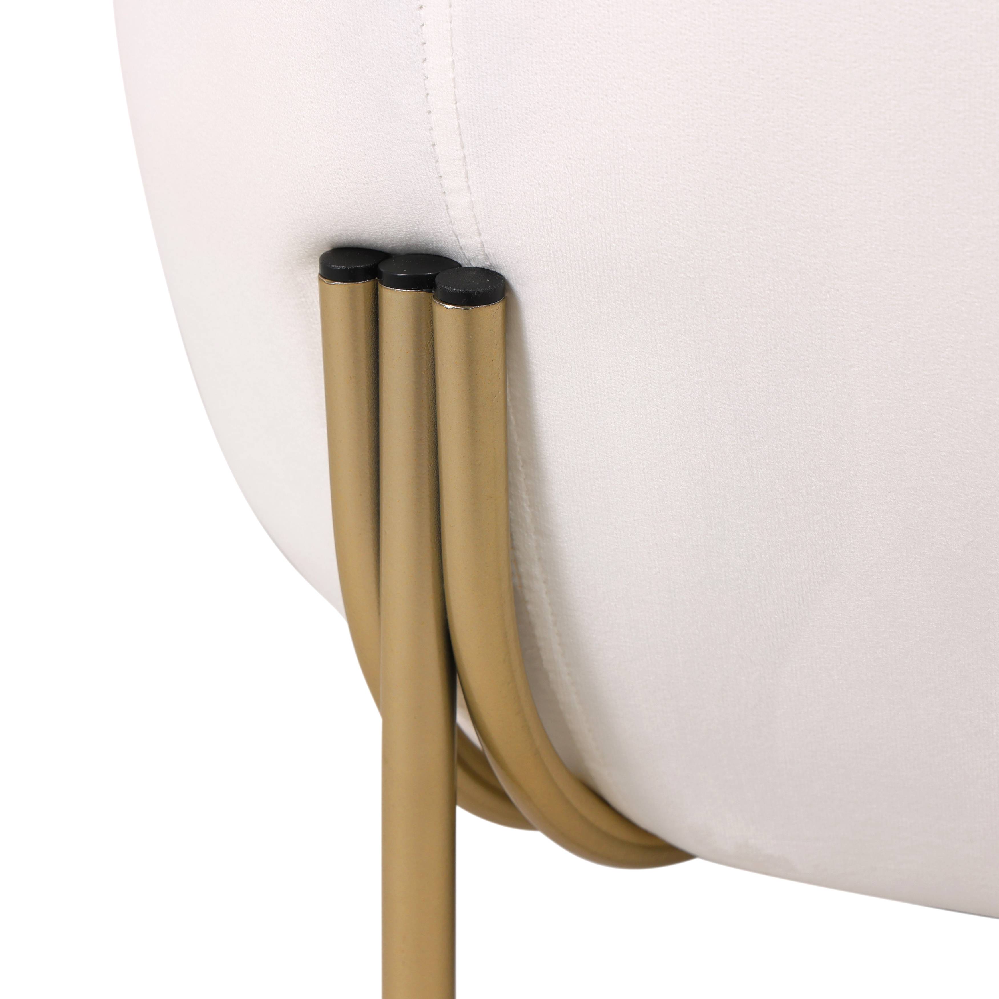 Zuno Three-Seater Sofa Upholstered in Velvet Wide Couch with Powder-Coated Gold Iron Legs Padded Seat