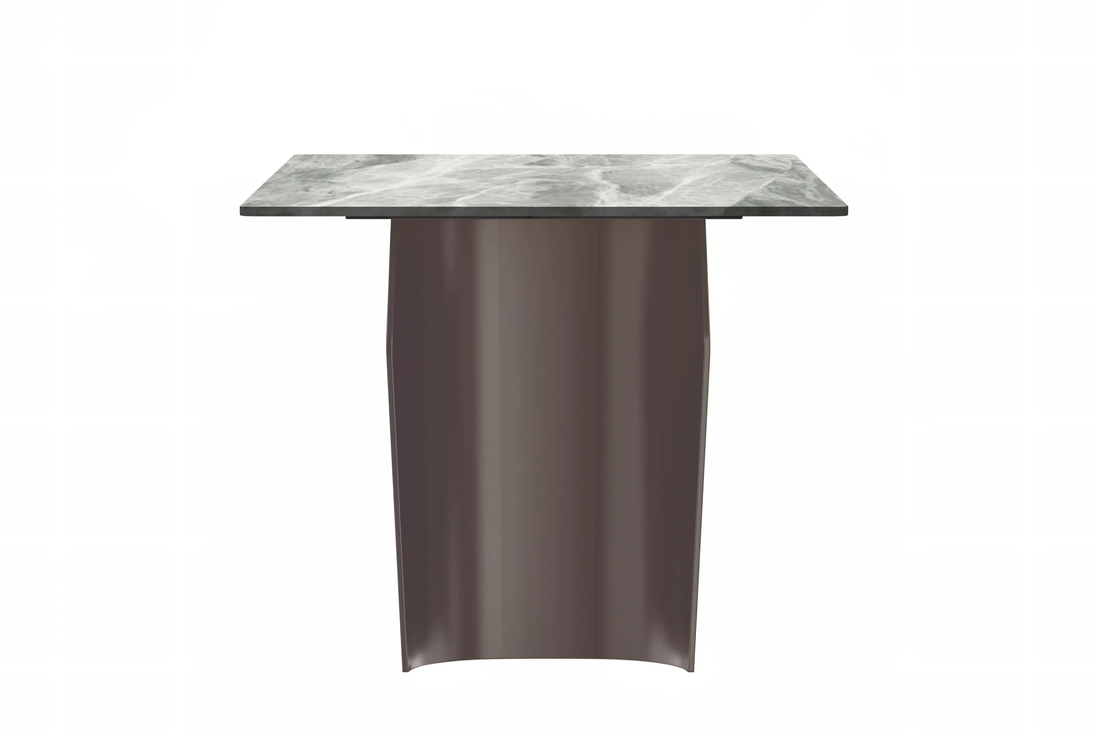 Zelan Series Modern Dining Table Champagne Gold Stainless steel Base, With 62" Light Grey Sintered Stone Top