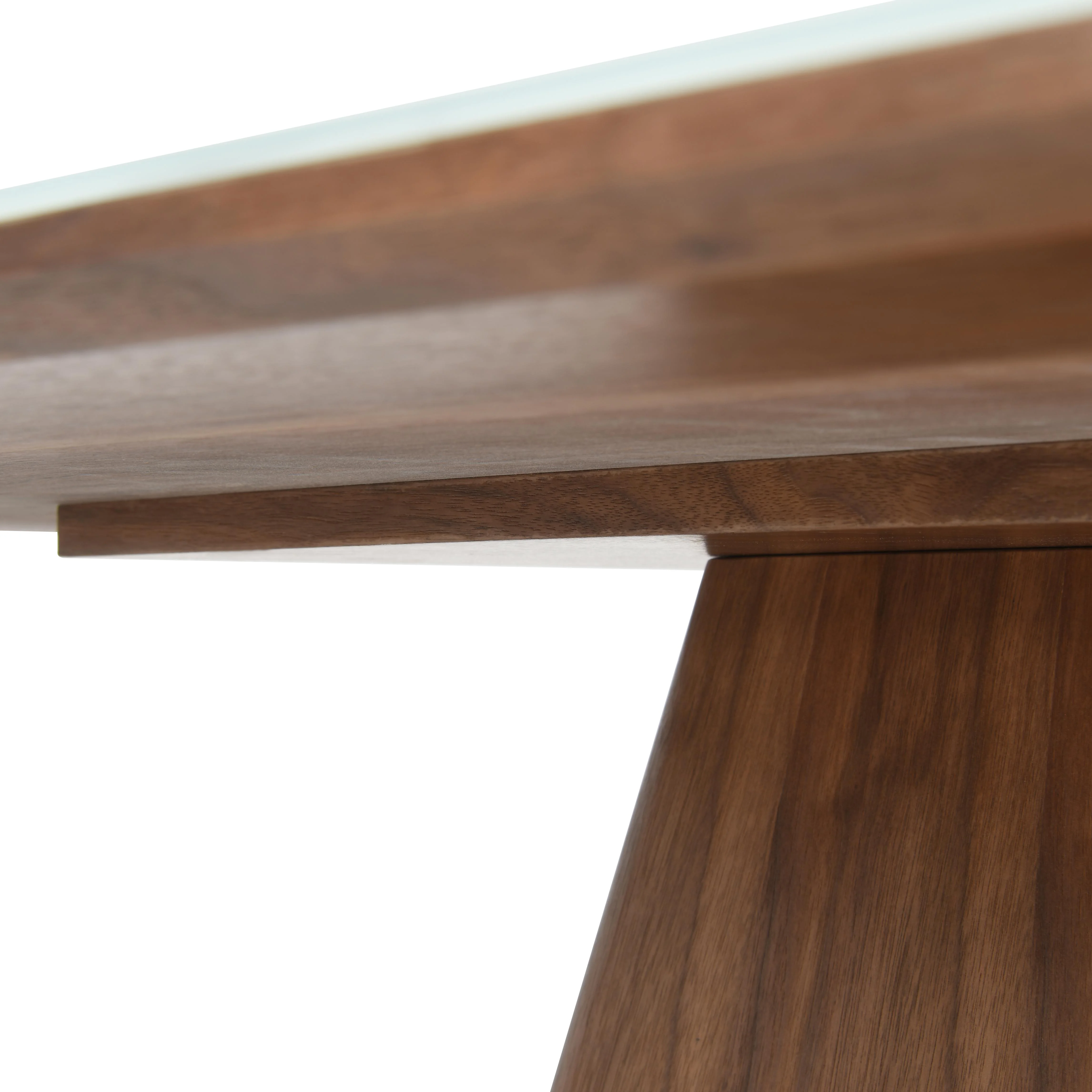 Zephry Collection Modern Dining Wooden Square Dining Table Walnut With Marbled Top