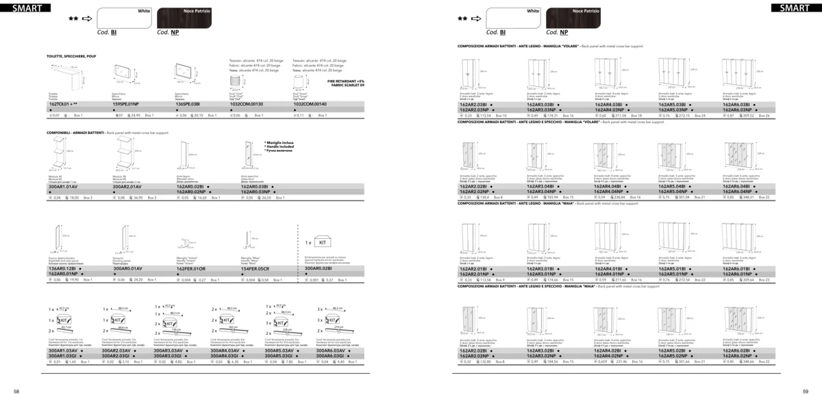 Smart Bedgroup Walnut Additional items