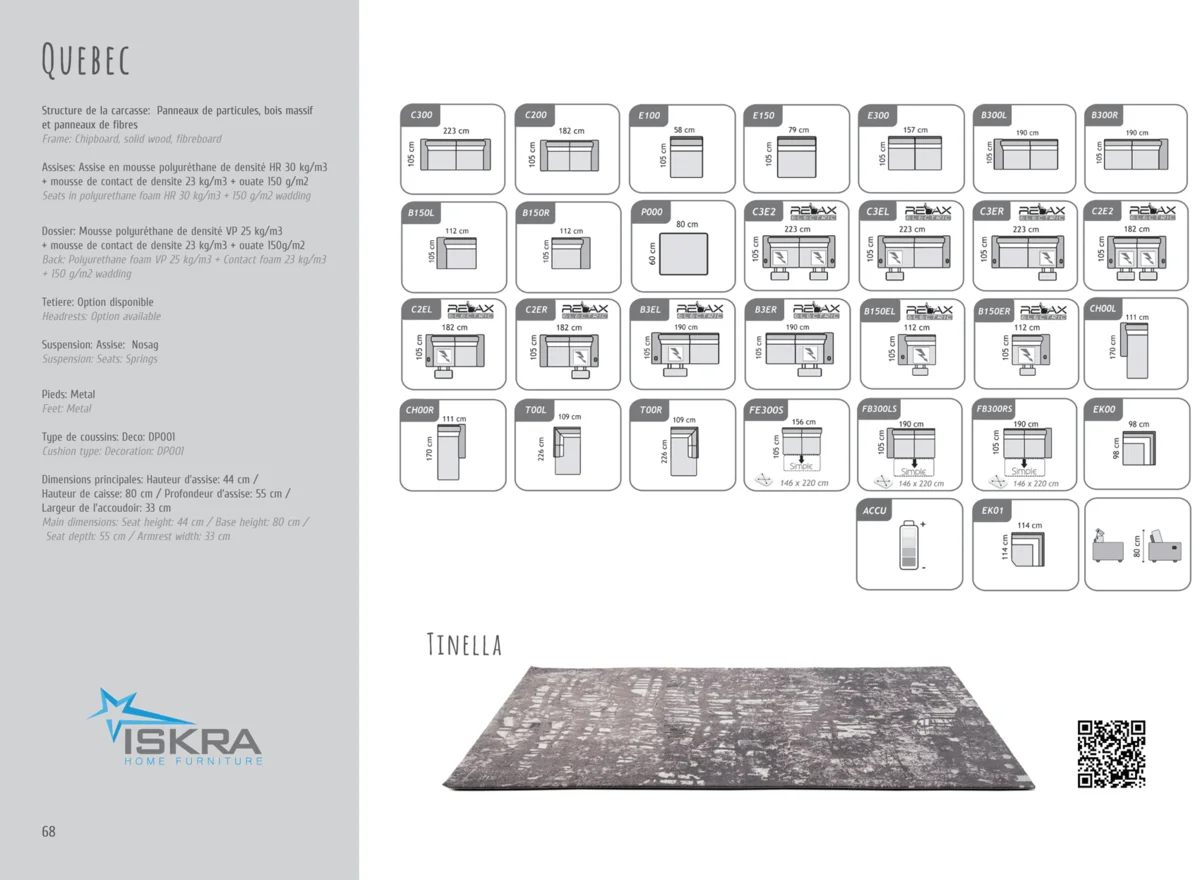 Quebec Sectional w/recliner