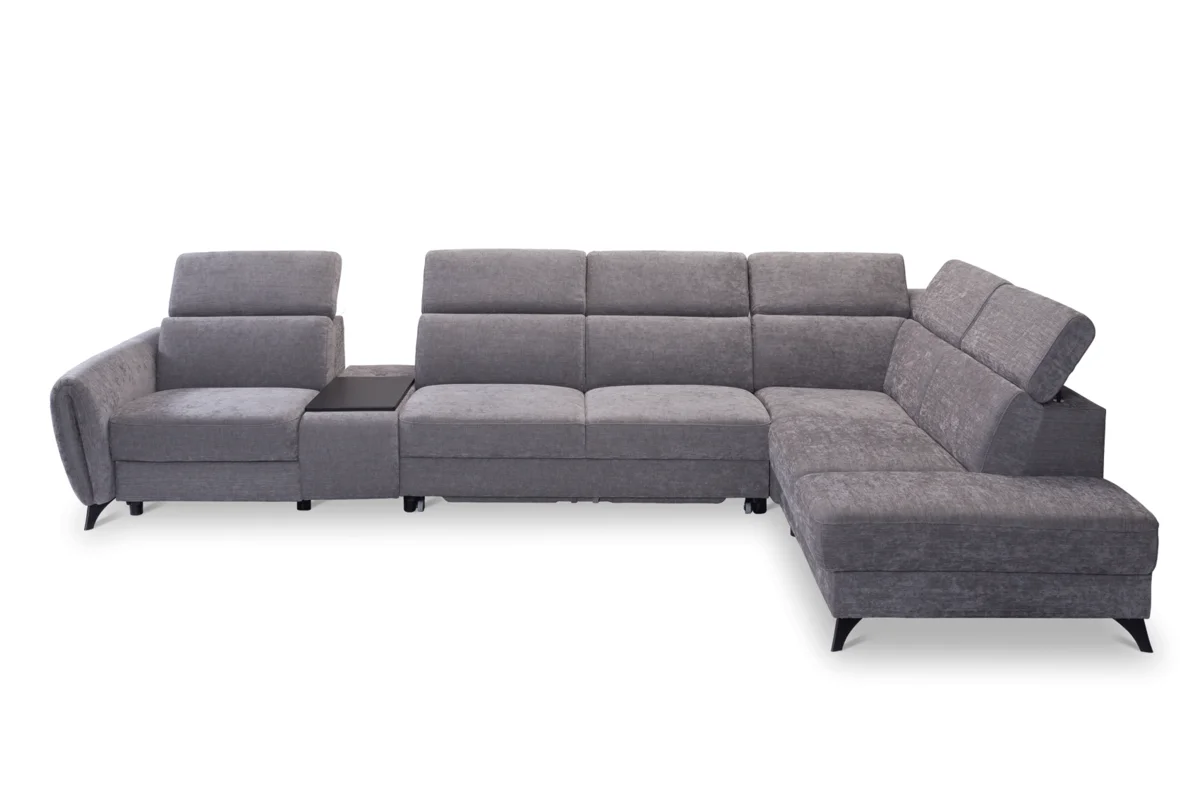 Lorens Sectional w/recliner, bed, bar