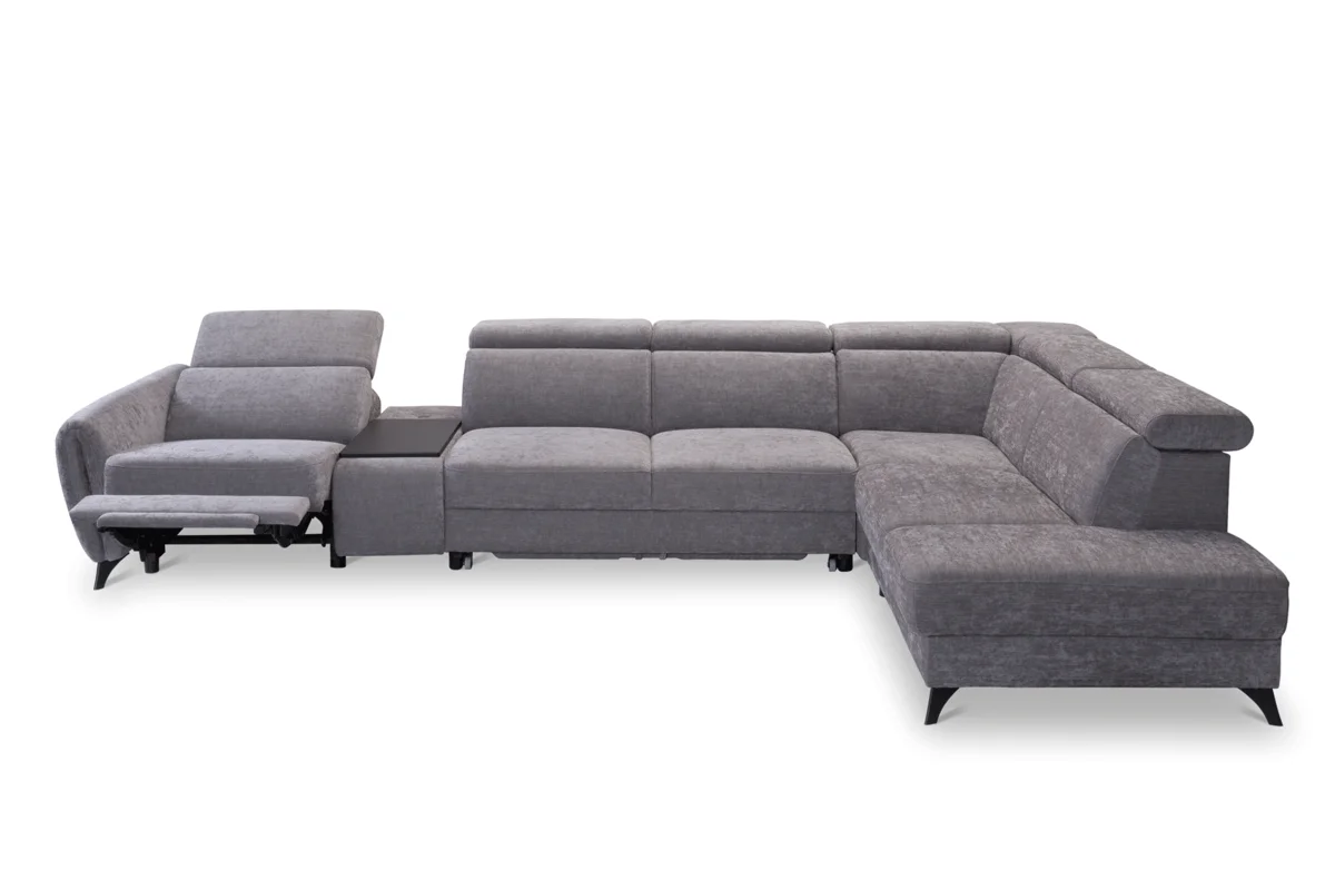 Lorens Sectional w/recliner, bed, bar