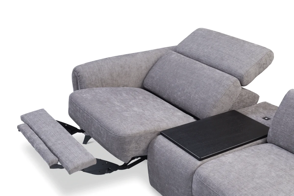 Lorens Sectional w/recliner, bed, bar