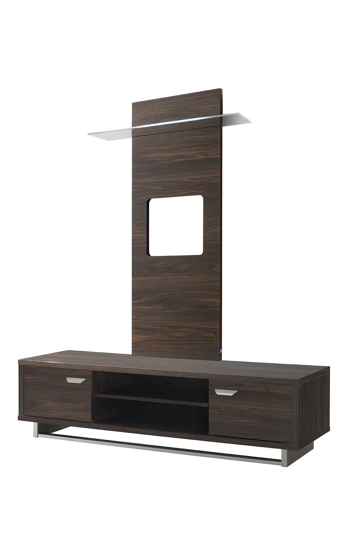 Volare Entertainment center Dark Walnut/Nickel Additional items