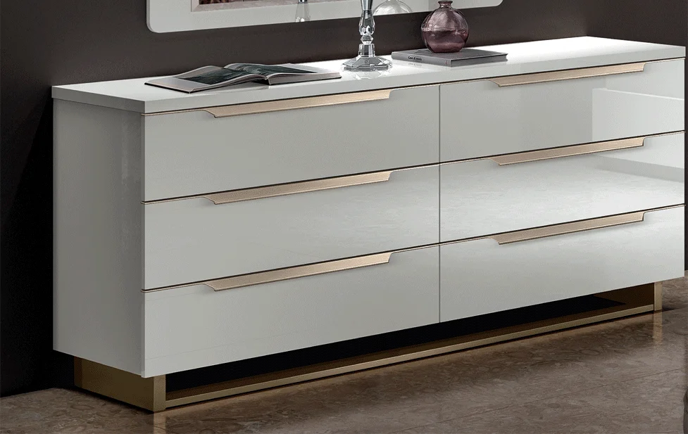 Smart Double Dresser White w/ Mirror