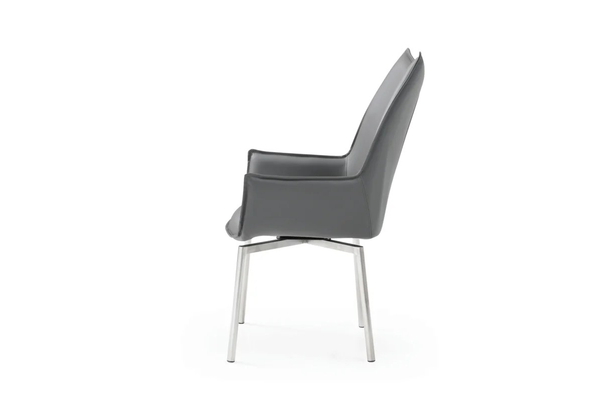 9087 Table Dark grey with 1218 swivel dark grey chair