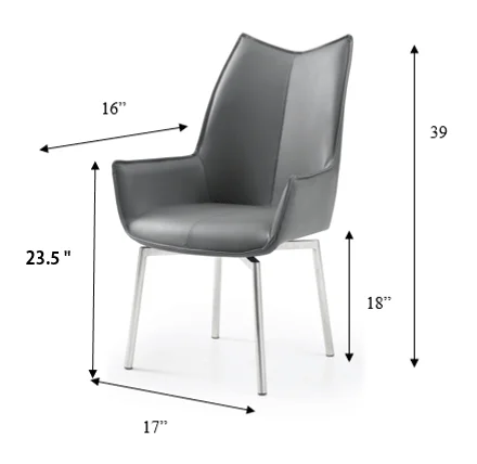 9087 Table Dark grey with 1218 swivel dark grey chair