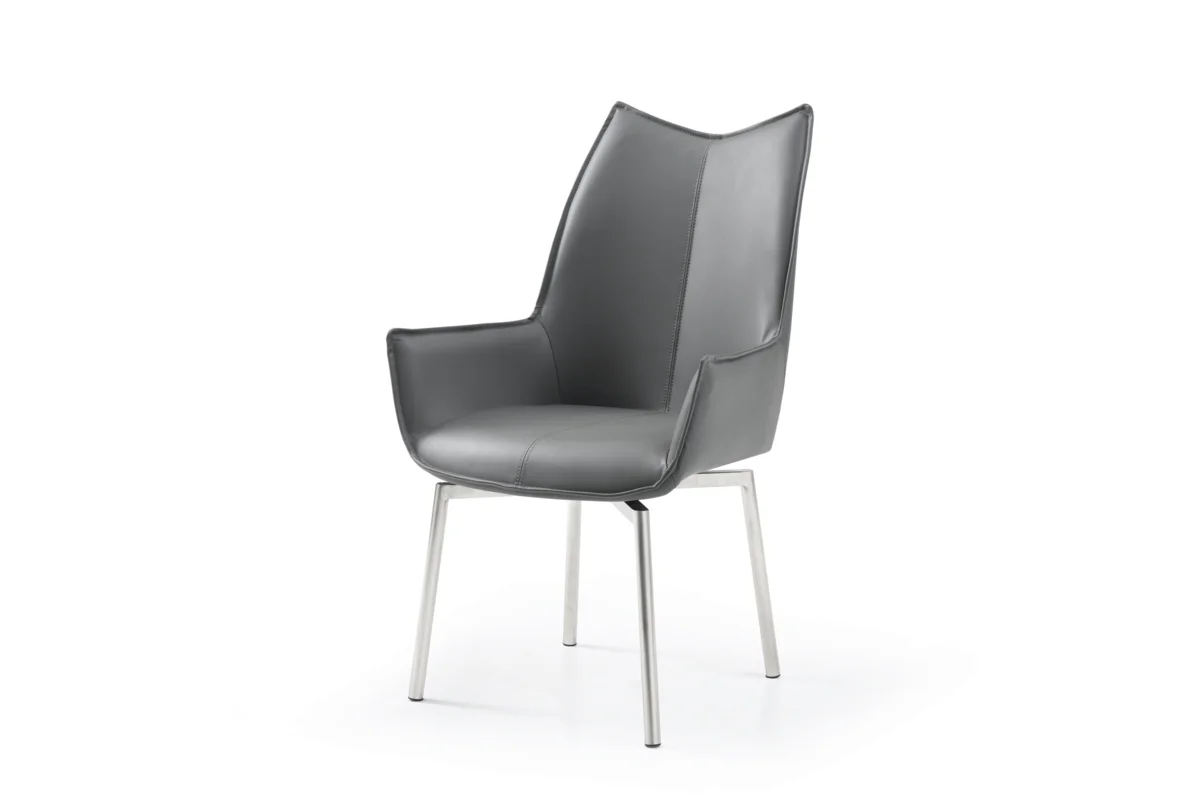 9087 Table Dark grey with 1218 swivel dark grey chair