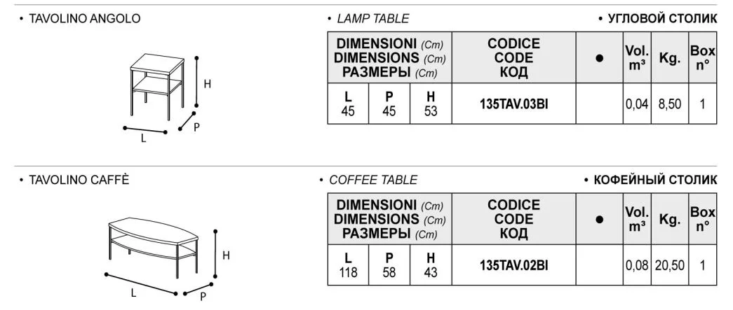 Dama Bianca Coffee & End Table - View 2