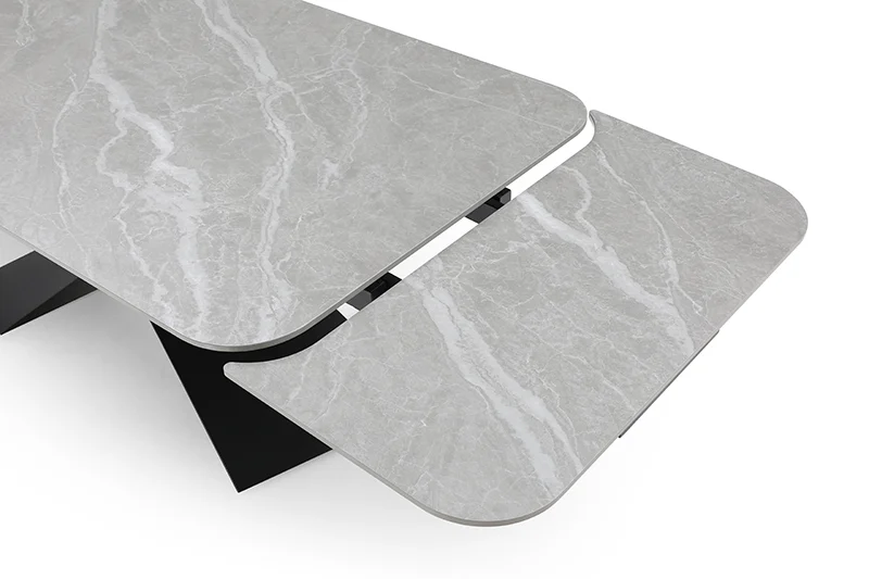 9422 Table with 1218 swivel Dark grey chairs