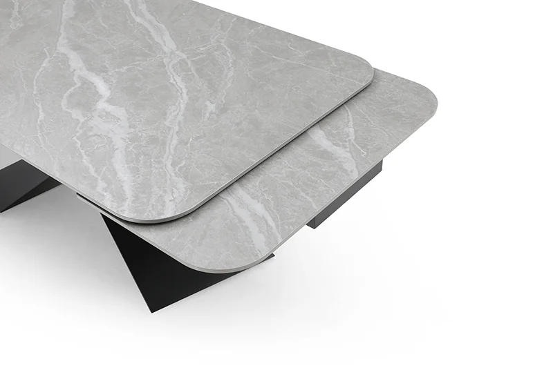 9422 Table with 1218 swivel Dark grey chairs