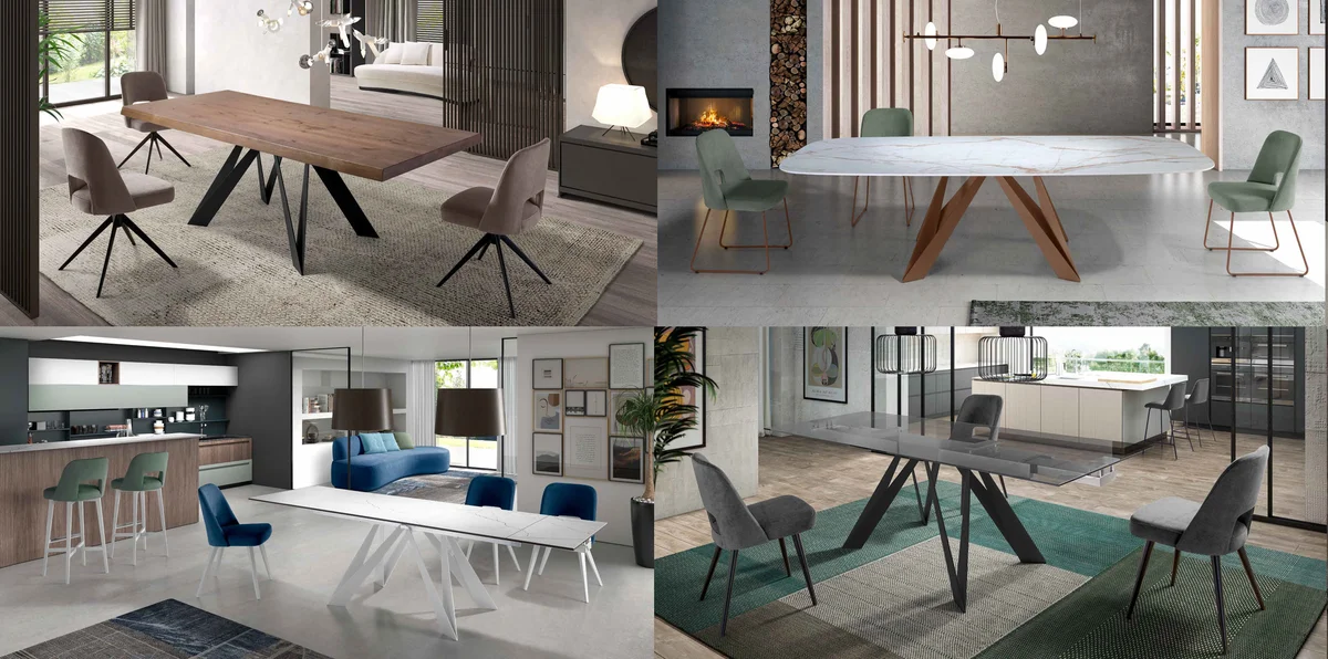 Batta Dining tables with Emma chairs