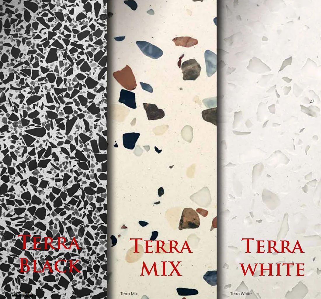 Terrazo material finish