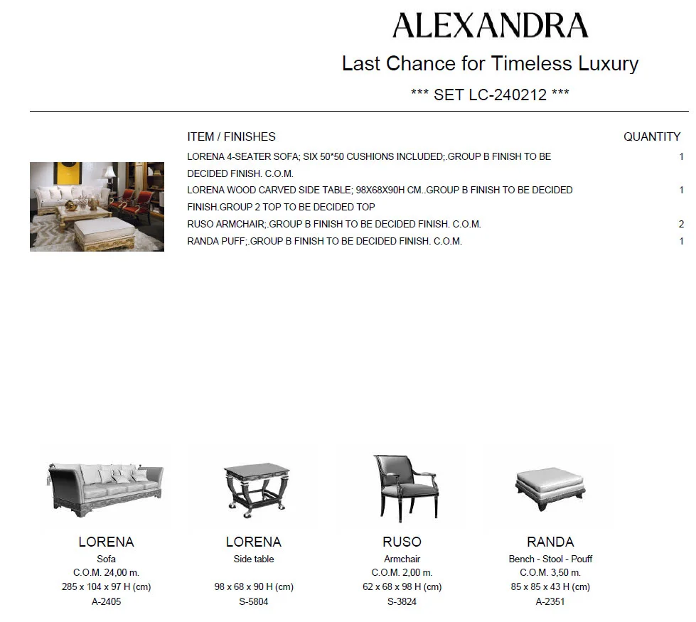 Lorena Living room Set- SOLD AS A SET