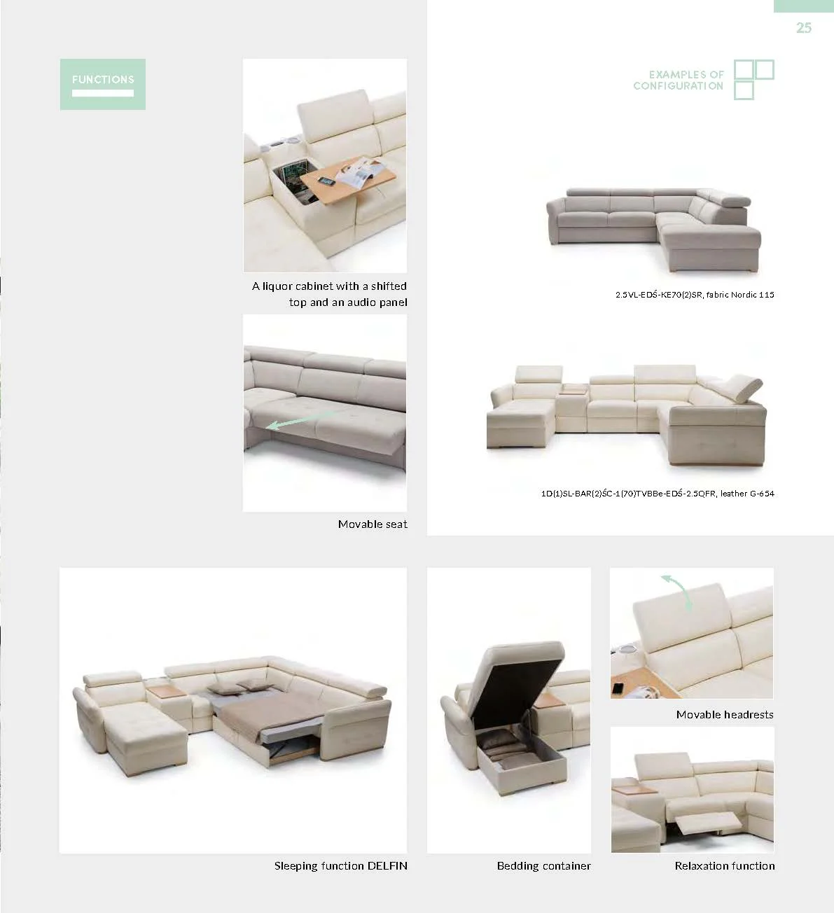 Massimo Sectional Left:Chaise w/Storage, Bar Element, Electric Recliner, Corner, Sofa w/Bed - View 2