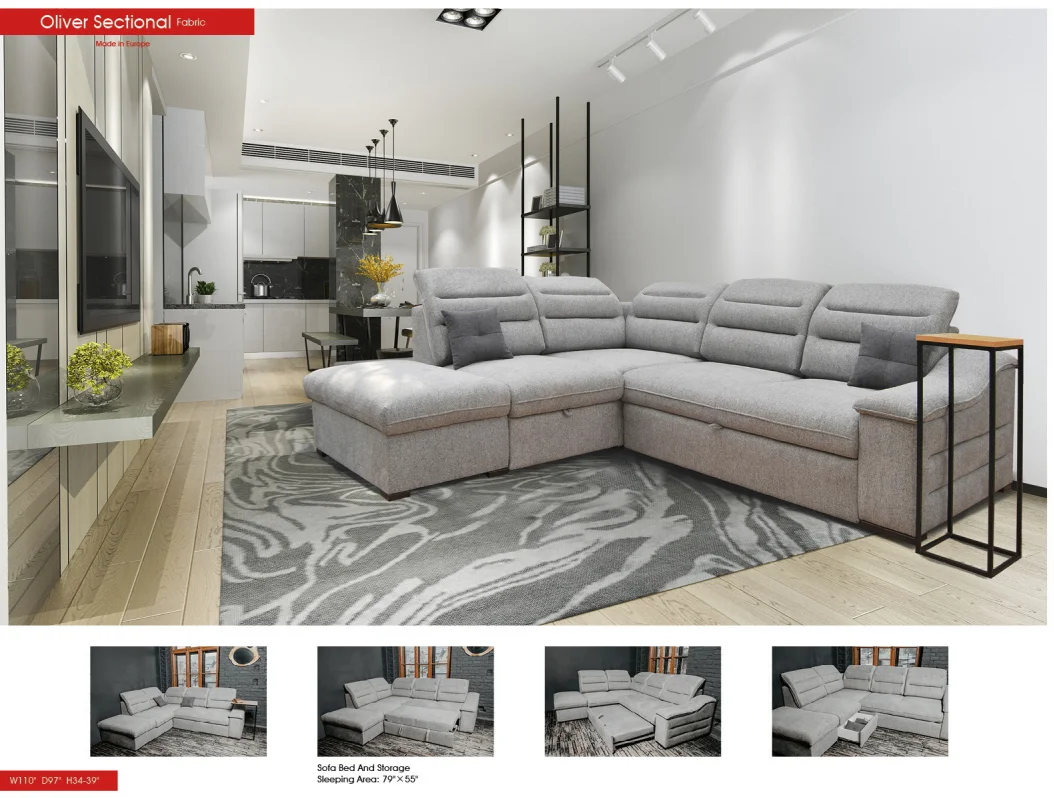 Oliver Sectional w/ Bed and Storage - View 2