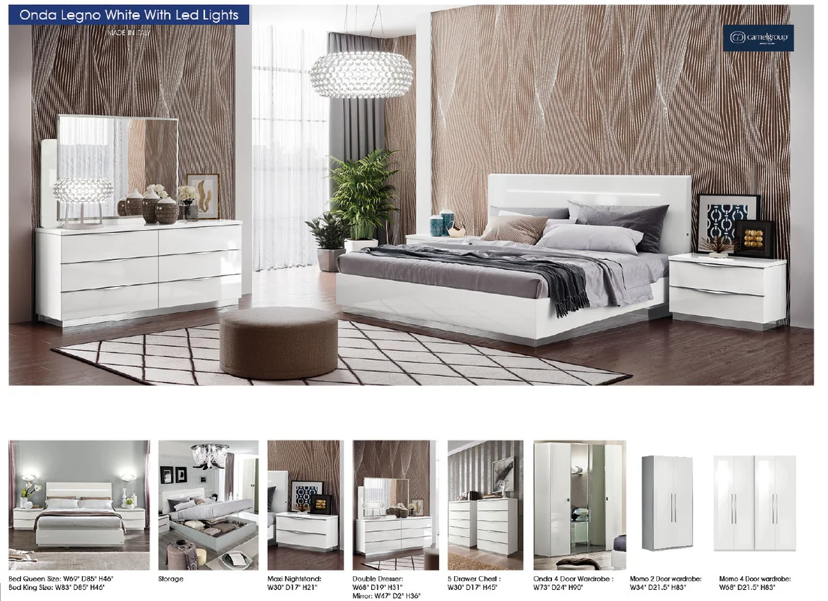 Onda LEGNO White Bedroom - View 2