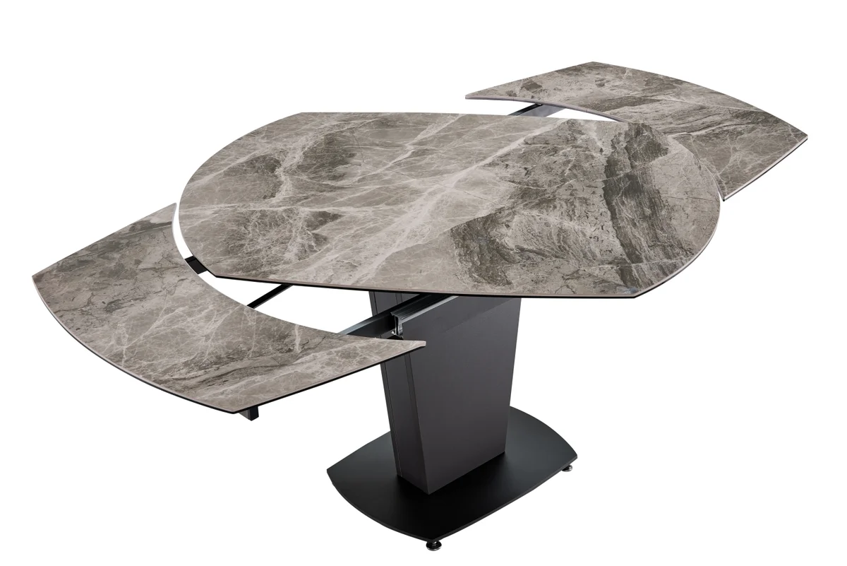 2417 Marble Table Grey with 3405 Chairs Cream