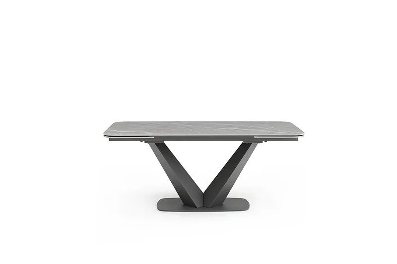 Cloud Table with 1218 swivel grey taupe chairs