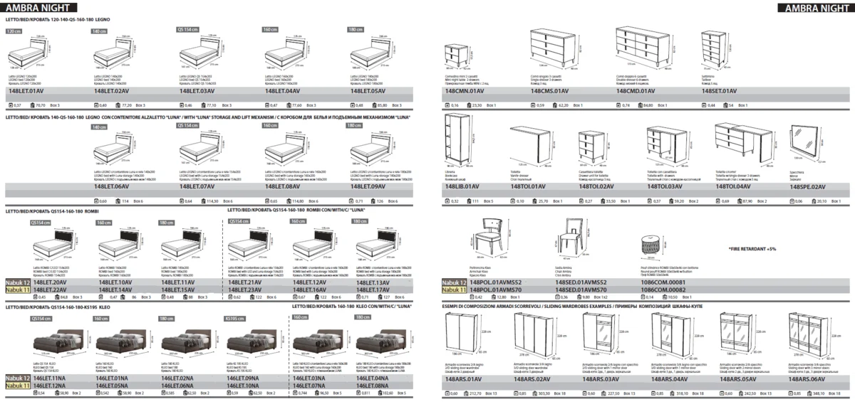 Ambra Bedroom Additional Items