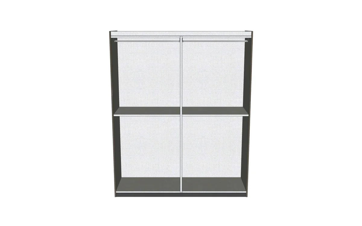 Standard accessories : 1 shelf + 1 hanging rail per section.