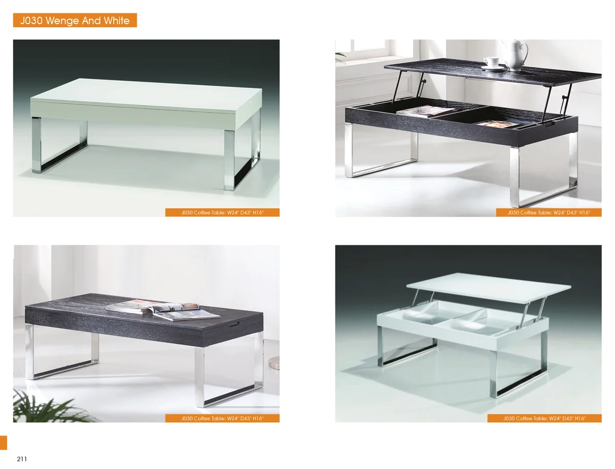 J030 White Coffee Table - View 2