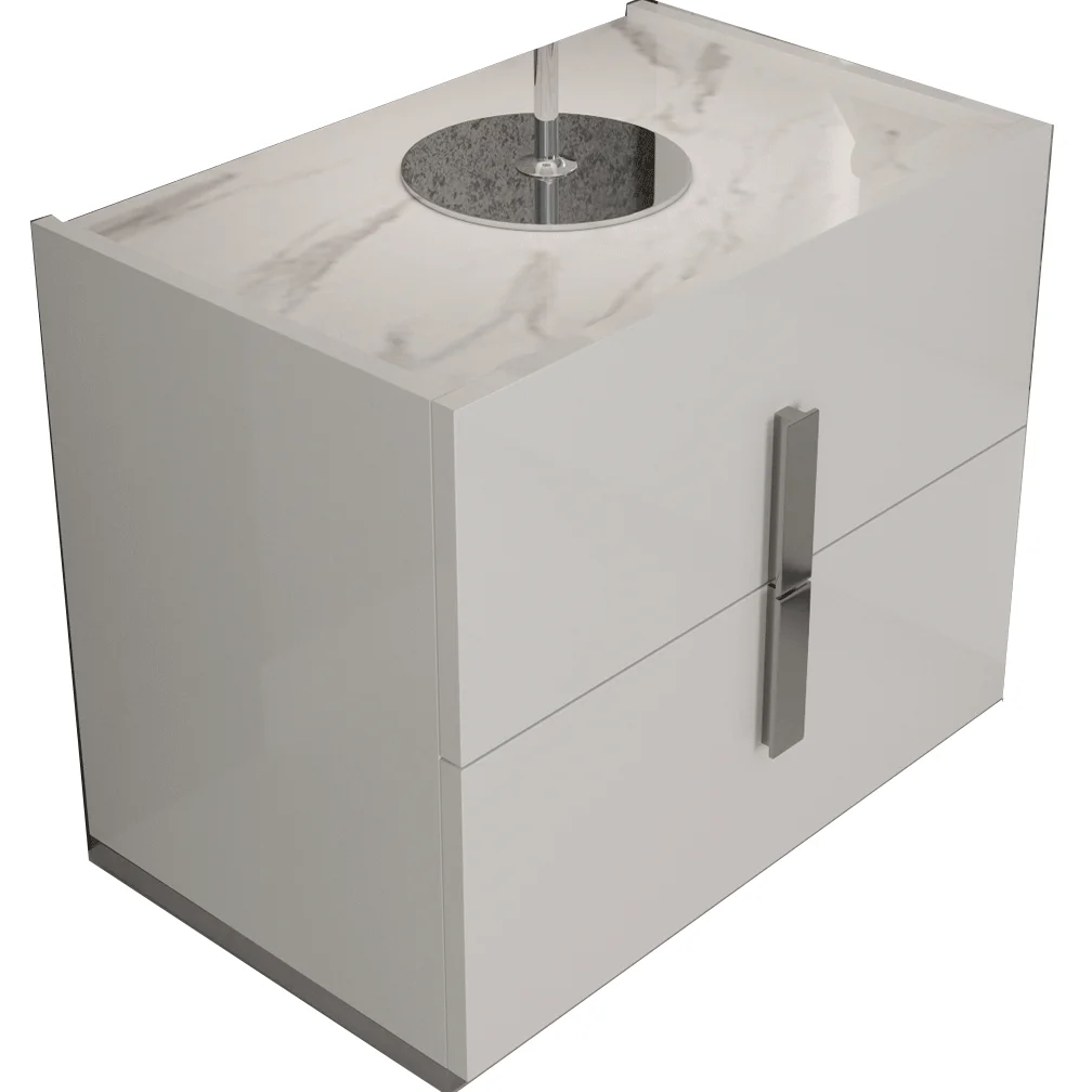 Carrara Nightstand White