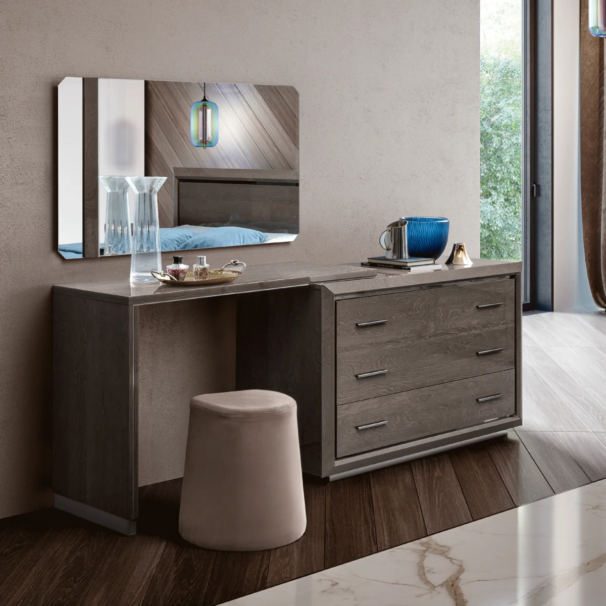 Elite Night mirror and "L" for single dresser