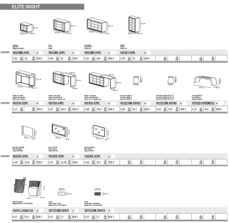 Elite Night "BOISERIE" Additional Items