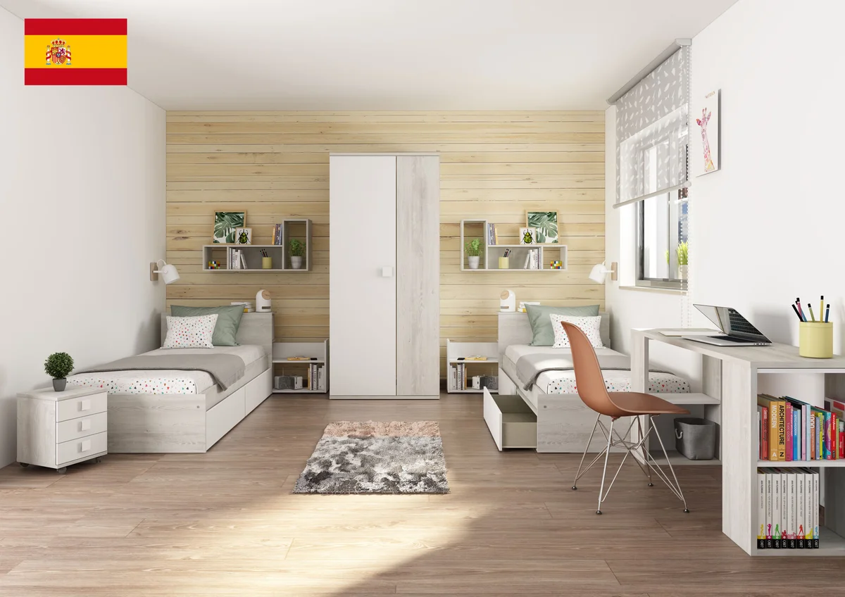 Jazz Kids Bedroom Oak White