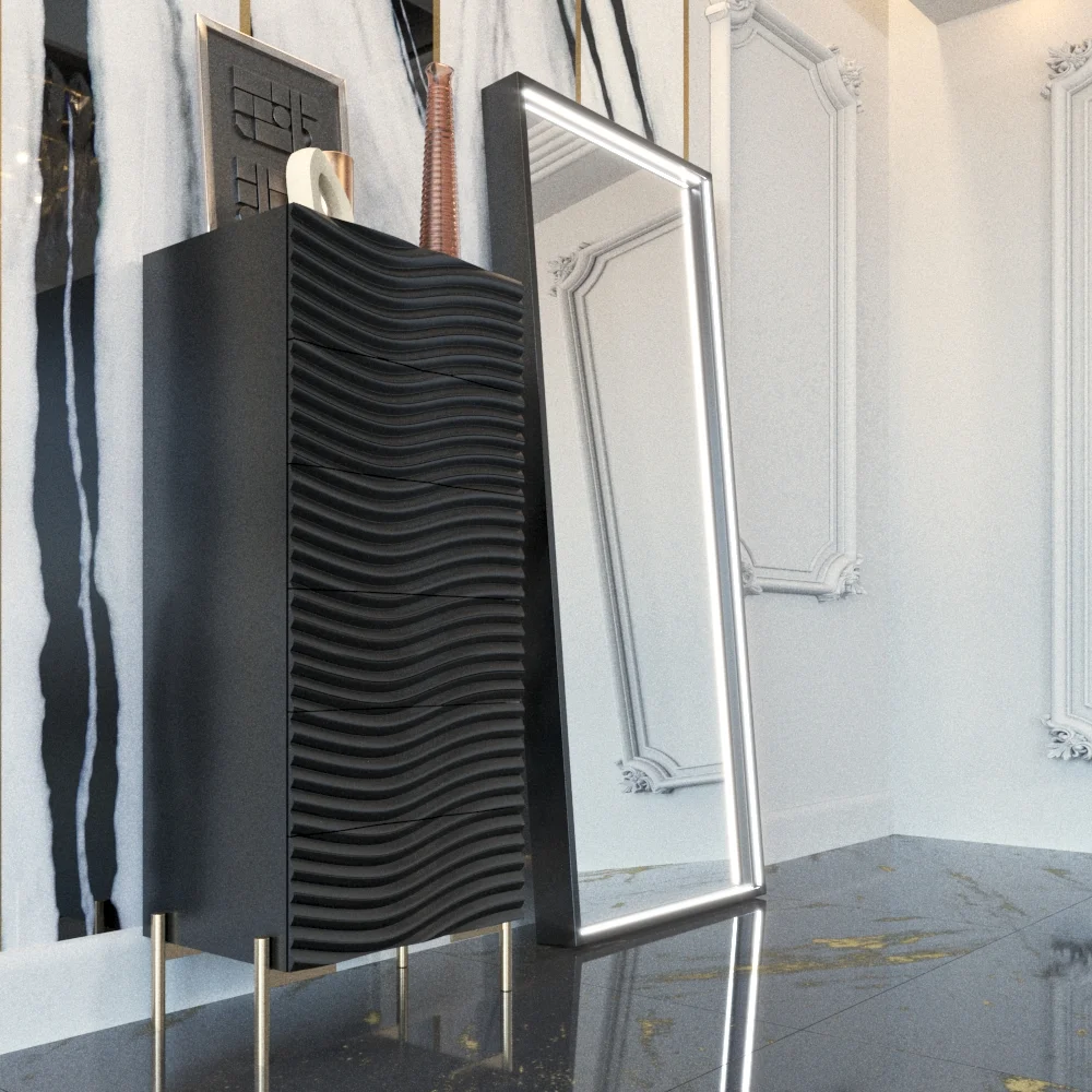 Wave Dark grey Chest