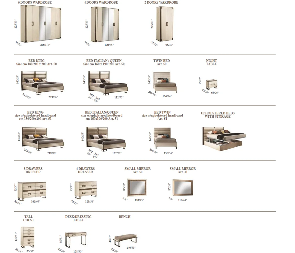 Poesia Bedroom w/ Light