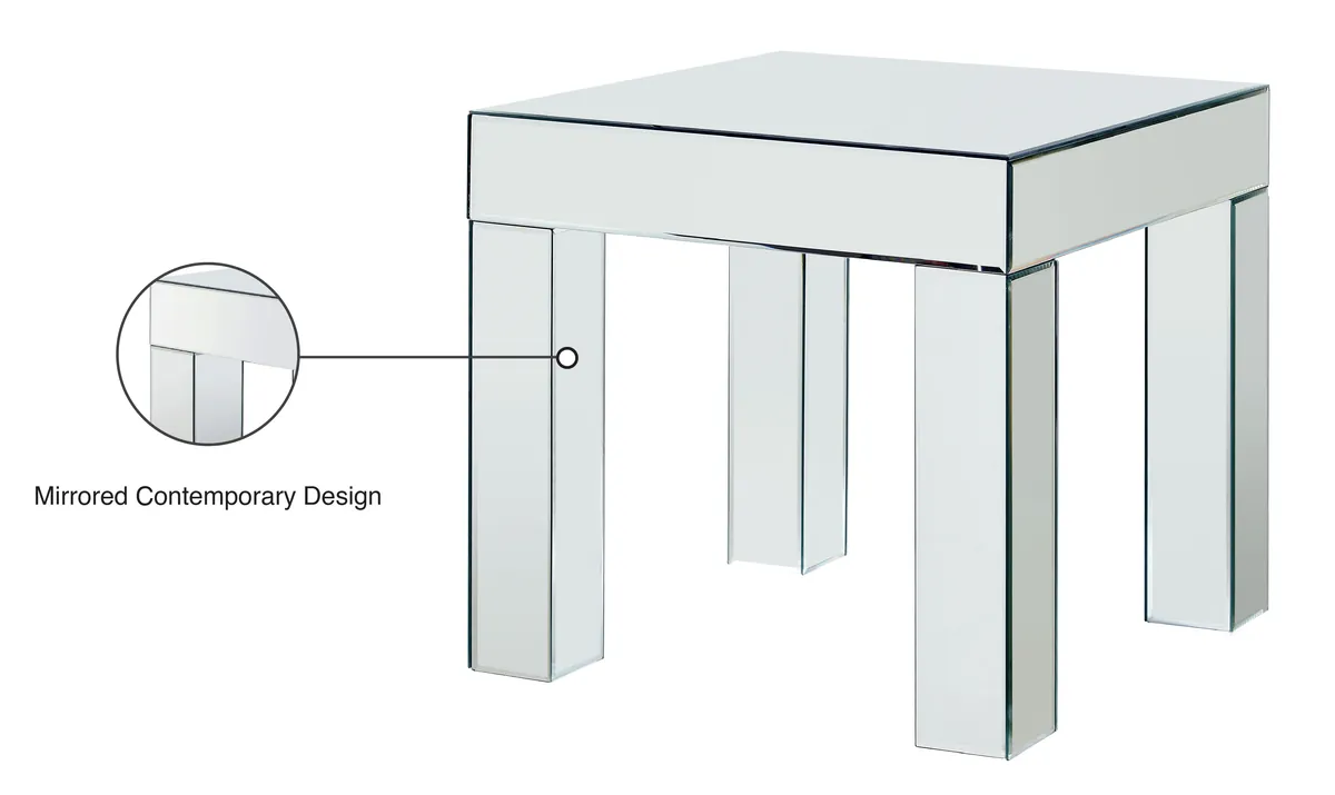 Lainy - End Table - Pearl Silver