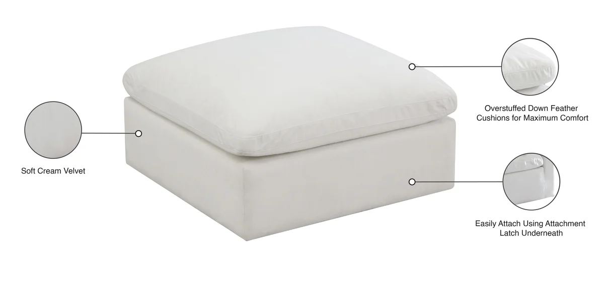 Plush - Ottoman - Cream
