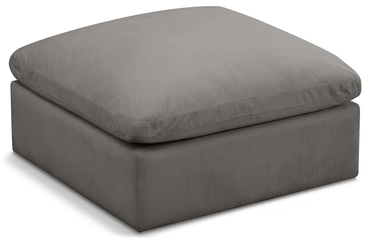 Plush - Ottoman - Gray
