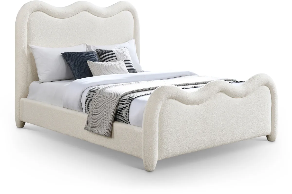 Gavin - King Bed - Cream