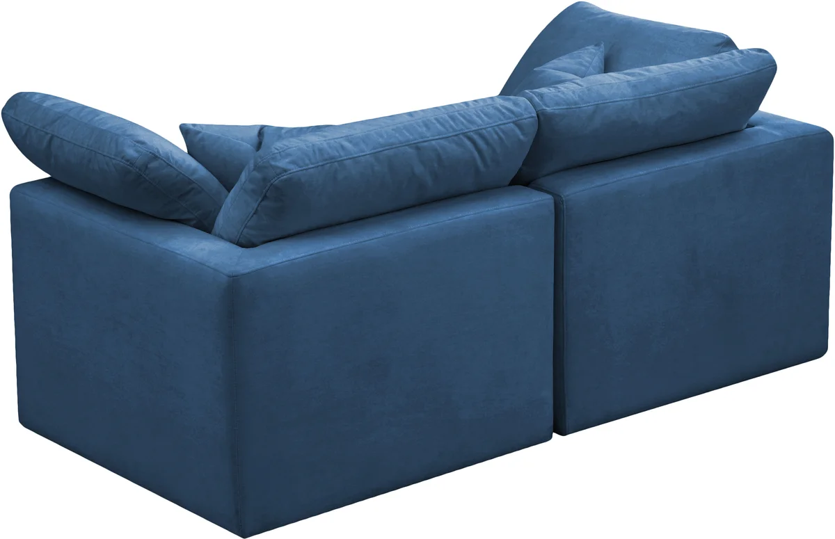 Plush - 2 Seat Modular Sofa - Navy