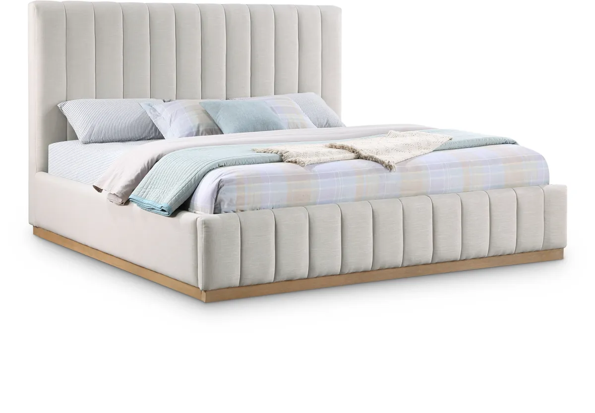 Lucia - King Bed - Cream