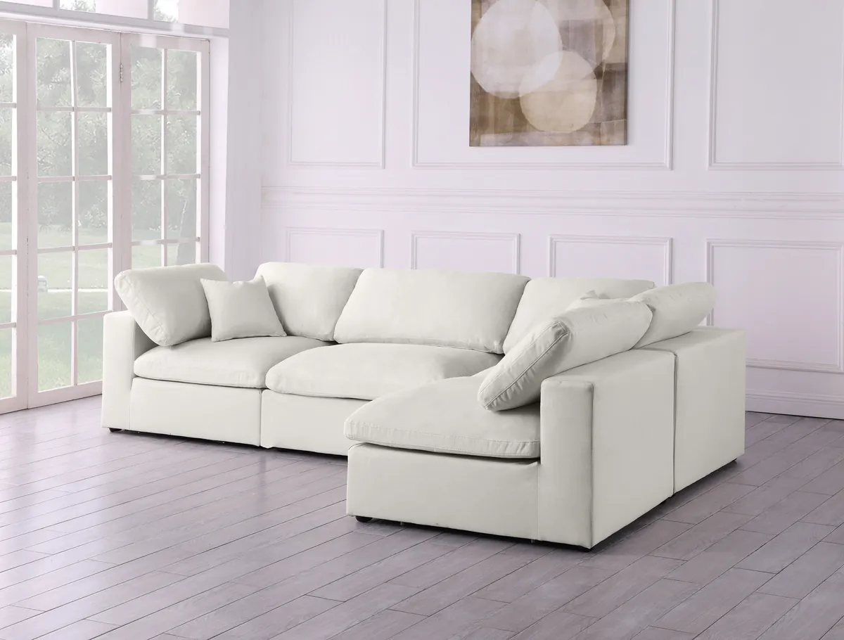 Plush - 4 Piece Modular Corner Sectional - Cream